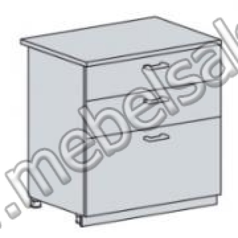 НУВЕЛЬ ШКАФ НИЖНИЙ 800 С 3 ЯЩИКАМИ (ШН3Я 800)